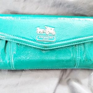 Coach Green Patent Leather Wallet
